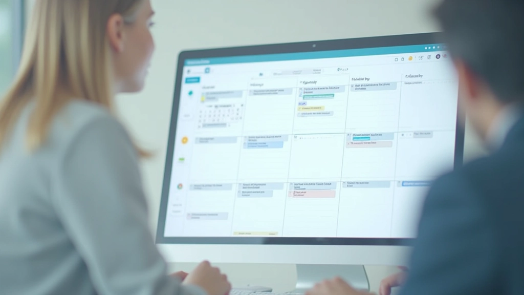 Digital calendar with time blocks and scheduled activities throughout the day