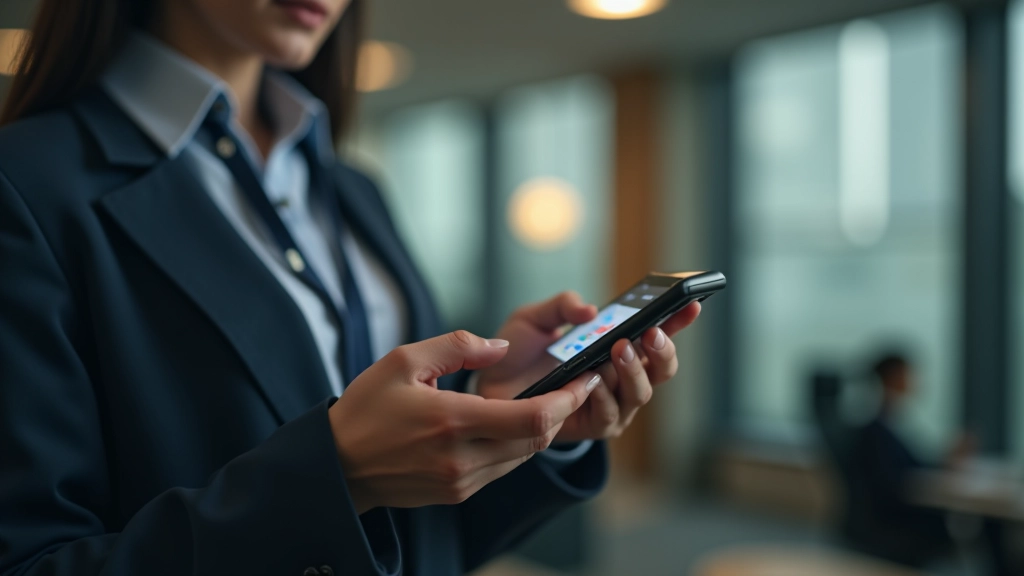 Person setting up calendar blocks on mobile phone screen with color-coded events visible